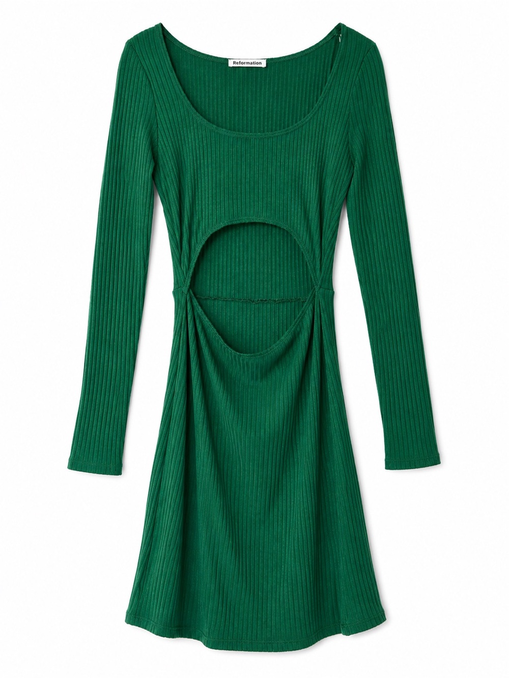Reformation Denmark Emerald Green Cutout Mini Dress M NWT